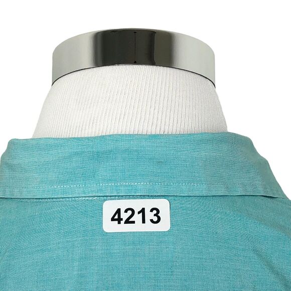 Southern Tide Mens Button Down Shirt Medium Teal Green Long Sleeve Pocket Cotton - Picture 16 of 16